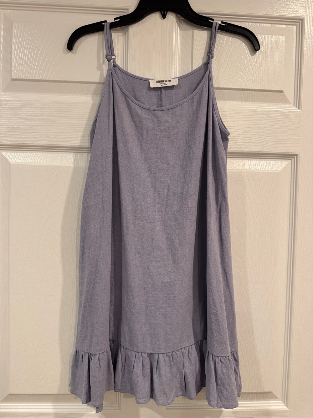 Double Zero Lavender Slip Dress with Ruffle Hem
